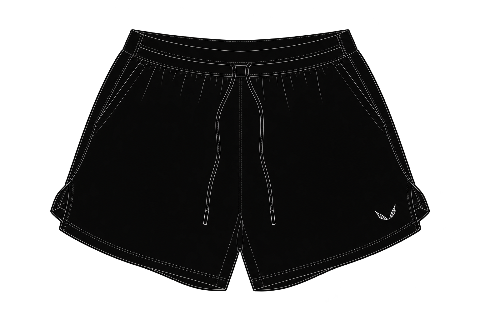 Warrior Cut — Training Shorts garment illustration