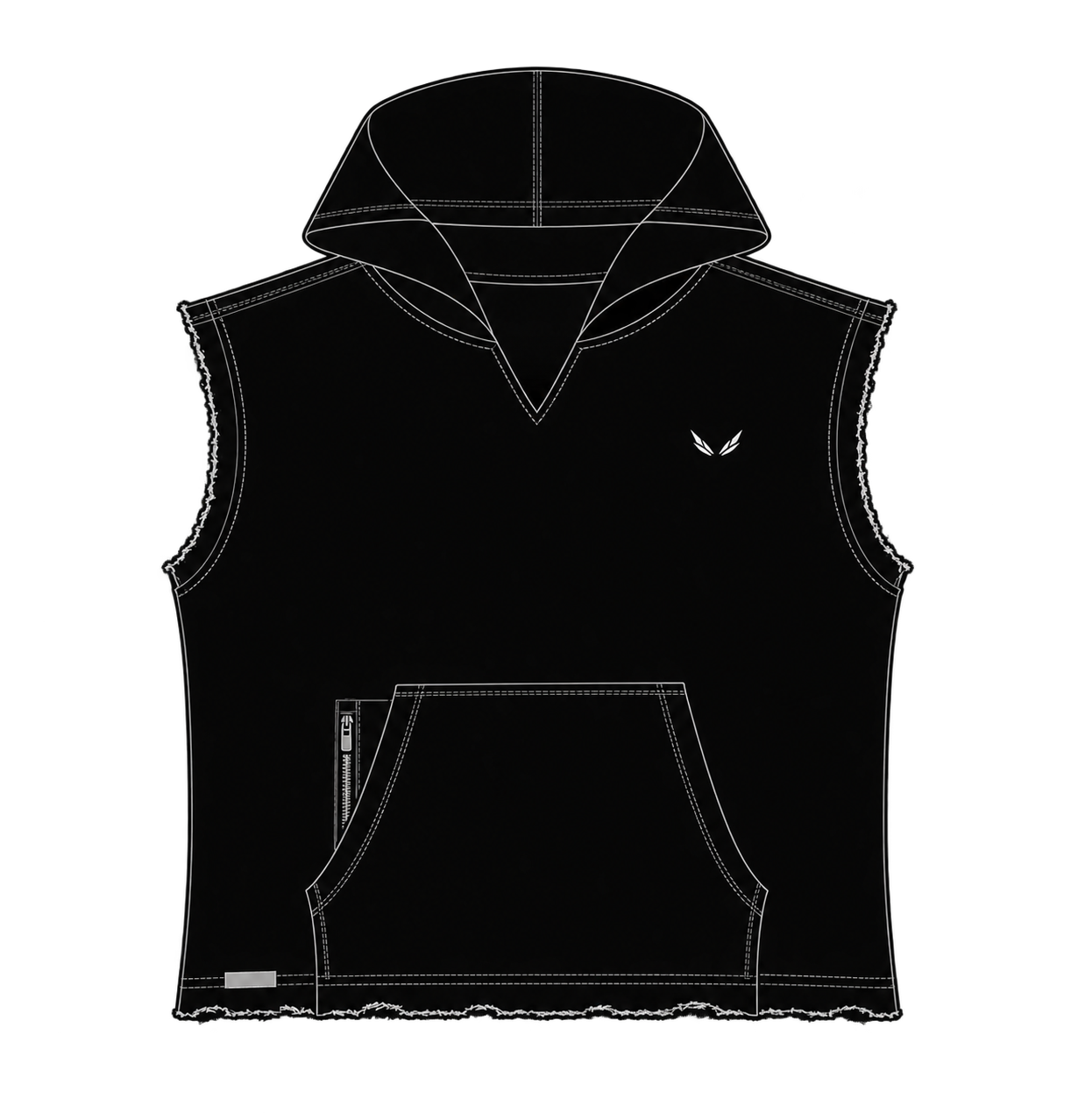 Resurgence Cut-Off Hoodie garment illustration