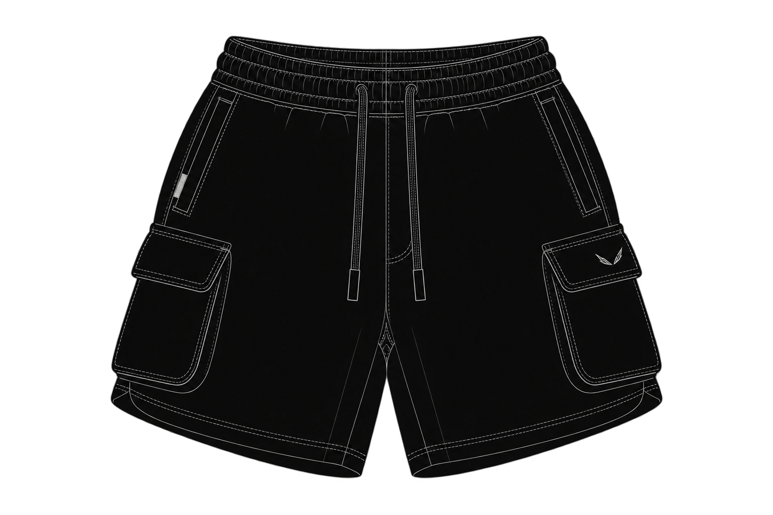 ESNTL Cargo Sweat Shorts garment illustration